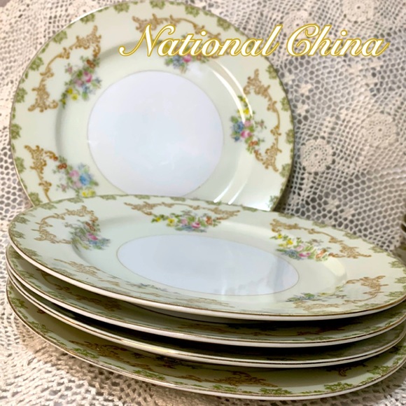 NATIONAL CHINA Vintage Dinner Plates - Picture 1 of 3